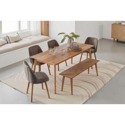 Gallery Direct Milano Oak Extending Dining Table