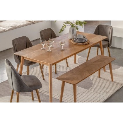Gallery Direct Milano Oak Extending Dining Table