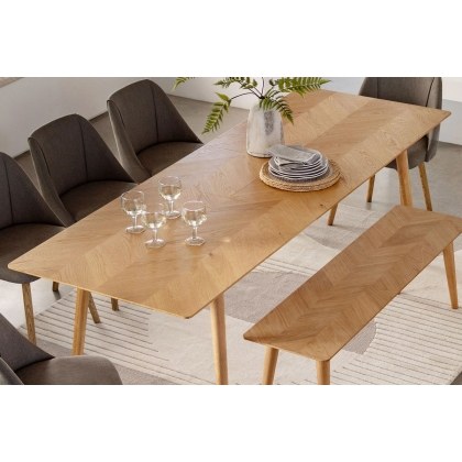 Gallery Direct Milano Oak Extending Dining Table