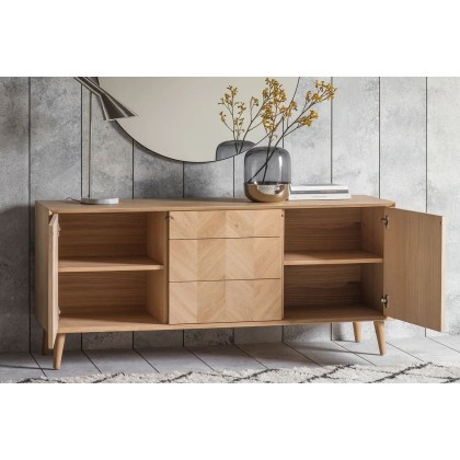 Gallery Direct Milano Oak Large Sideboard Gallery Direct Milano Oak Large Sideboard