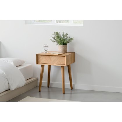 Gallery Direct Milano Oak 1 Drawer Side Table