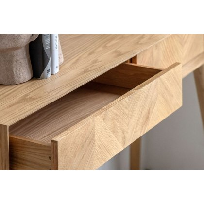 Gallery Direct Milano Oak 2 Drawer Console Table