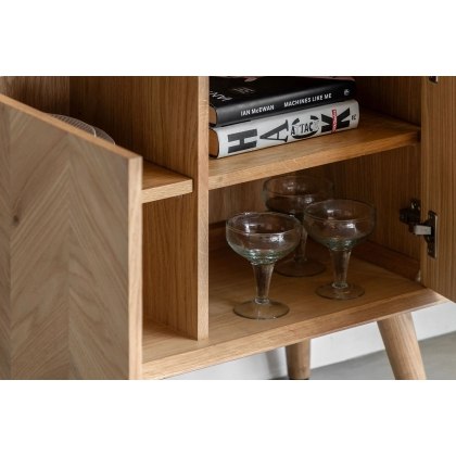 Gallery Direct Milano Oak 2 Door Open Display Gallery Direct Milano Oak 2 Door Open Display