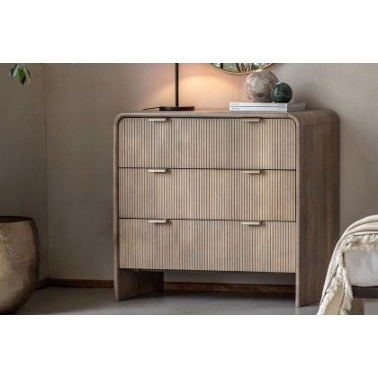 Gallery Direct Colonna Mango Wood 3 Drawer Chest of Drawers