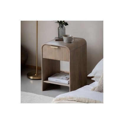 Gallery Direct Colonna Mango Wood Small Bedside Table