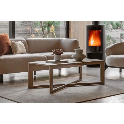 Gallery Direct Panelled Smoked Oak Coffee Table