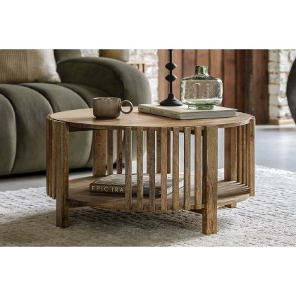 Gallery Direct Voss Mango Wood Slatted Coffee Table