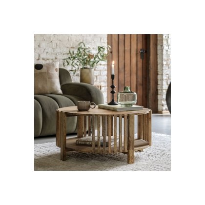 Gallery Direct Voss Mango Wood Slatted Coffee Table