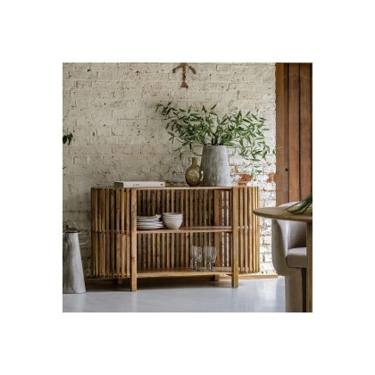 Gallery Direct Voss Mango Wood Slatted Sideboard Console Table