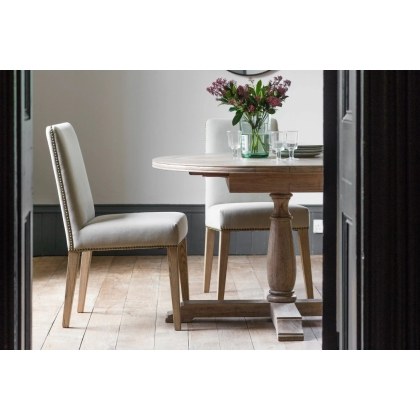 Gallery Direct Set of 2 Rex Dining Chairs in Cement Linen