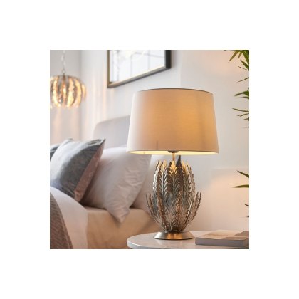 Gallery Direct Delphine 1 Table Lamp Silver Leaf