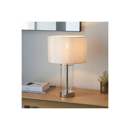 Gallery Direct Lessina Table Lamp Nickel