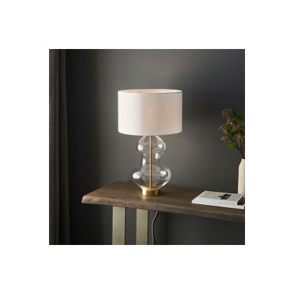 Gallery Direct Kelda Shaped Table Lamp Bright Nickel