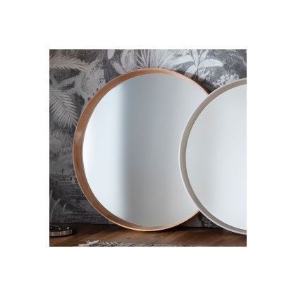 Gallery Direct Keaton Round Mirror Oak 735x735mm Gallery Direct Keaton Round Mirror Oak 735x735mm