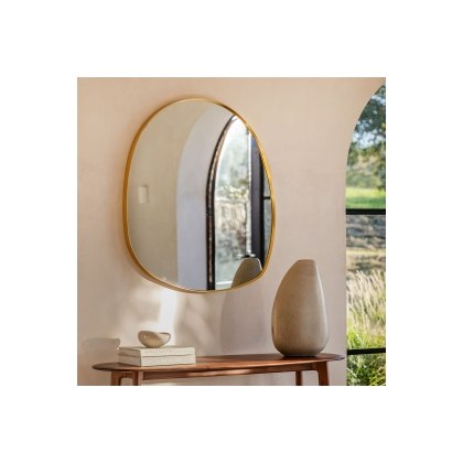 Gallery Direct Holworth Pebble Mirror Gold 700x900mm Gallery Direct Holworth Pebble Mirror Gold 700x900mm