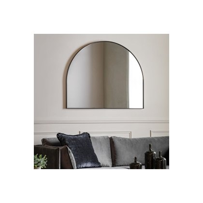 Gallery Direct Holworth Overmantle Mirror Black 900x1100mm