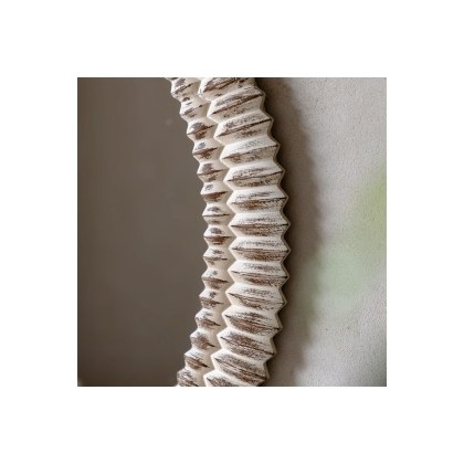 Gallery Direct Pimlico Round Mirror White Wash 900mm Gallery Direct Pimlico Round Mirror White Wash 900mm