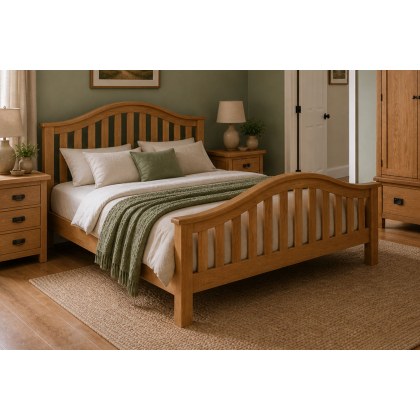 Salisbury Waxed Premium Oak Classic Bedframe