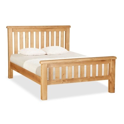 Salisbury Waxed Premium Oak Slatted Bed Frame