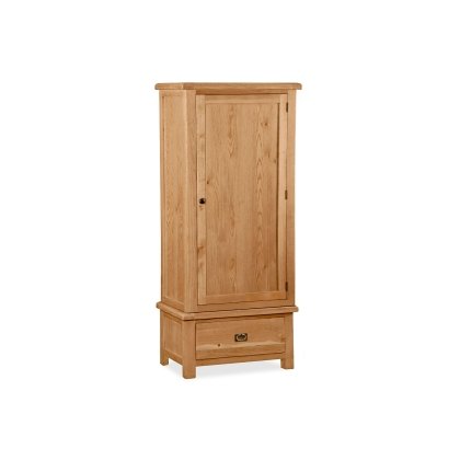 Salisbury Waxed Premium Oak Single Wardrobe
