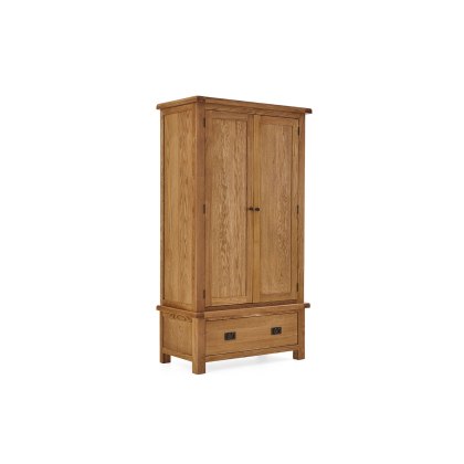 Salisbury Waxed Premium Oak Gents Wardrobe