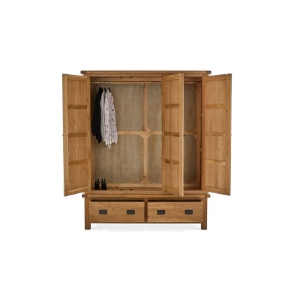 Salisbury Waxed Premium Oak Triple Wardrobe