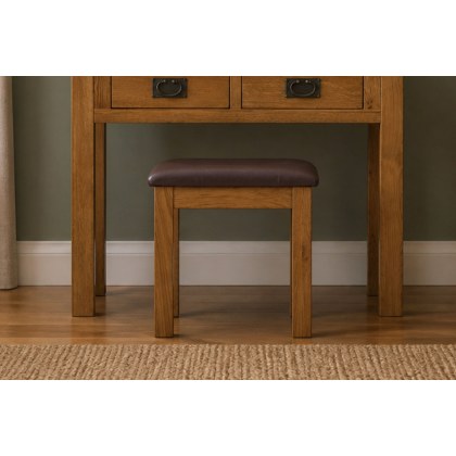 Salisbury Waxed Premium Oak Dressing Table Stool