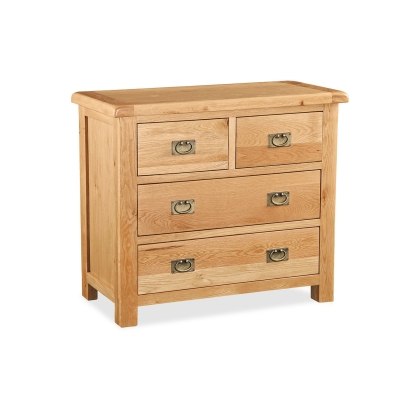 Salisbury Waxed Premium Oak 2 Over 2 Chest Of Drawers