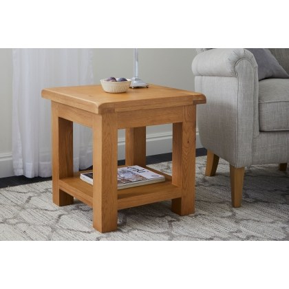 Salisbury Waxed Premium Oak Lamp Table
