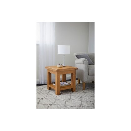 Salisbury Waxed Premium Oak Lamp Table