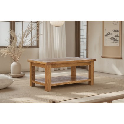 Salisbury Waxed Premium Oak Large Coffee Table