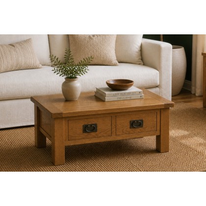 Salisbury Waxed Premium Oak Coffee Table With Drawer