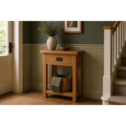 Salisbury Waxed Premium Oak Telephone Table