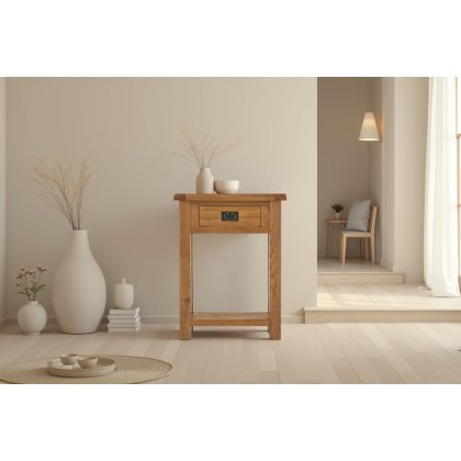 Salisbury Waxed Premium Oak Telephone Table Salisbury Waxed Premium Oak Telephone Table