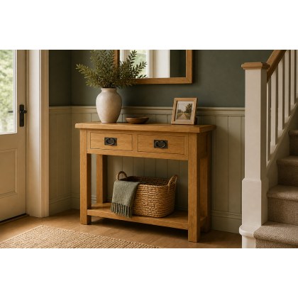 Salisbury Waxed Premium Oak Console Table