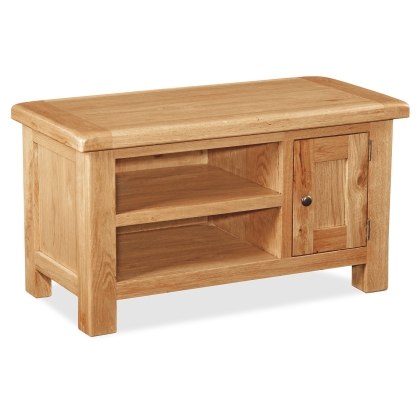 Salisbury Waxed Premium Oak Small Media Stand
