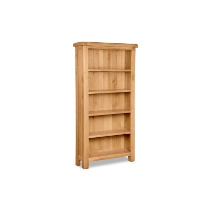 Salisbury Waxed Premium Oak Large Bookcase - Self Assembly