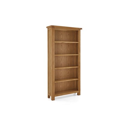 Salisbury Waxed Premium Oak Large Bookcase - Self Assembly