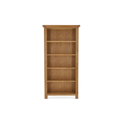Salisbury Waxed Premium Oak Large Bookcase - Self Assembly