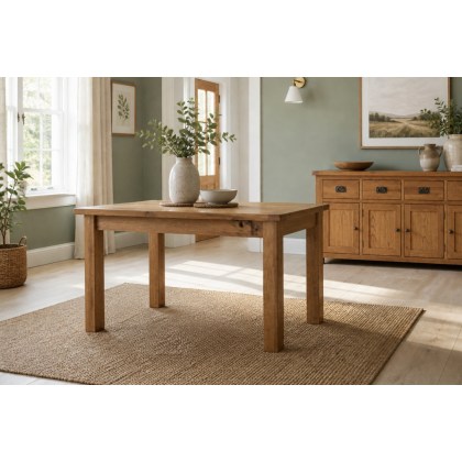 Salisbury Waxed Premium Oak Compact Extending Dining Table