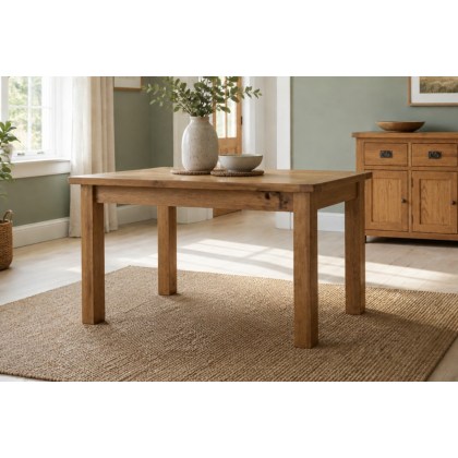 Salisbury Waxed Premium Oak Compact Extending Dining Table