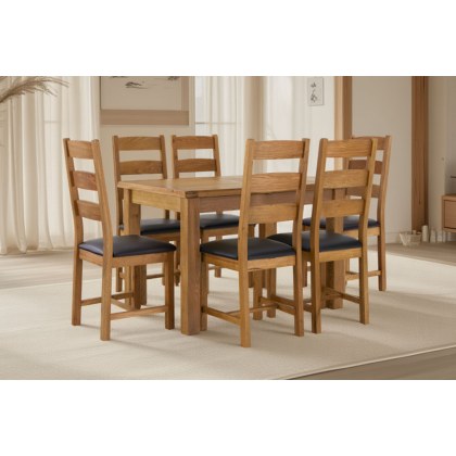 Salisbury Waxed Premium Oak Compact Extending Dining Table