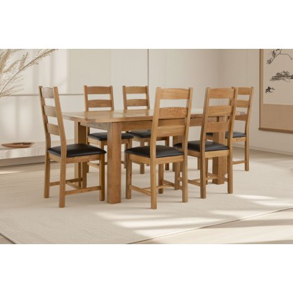 Salisbury Waxed Premium Oak Small Extending Dining Table