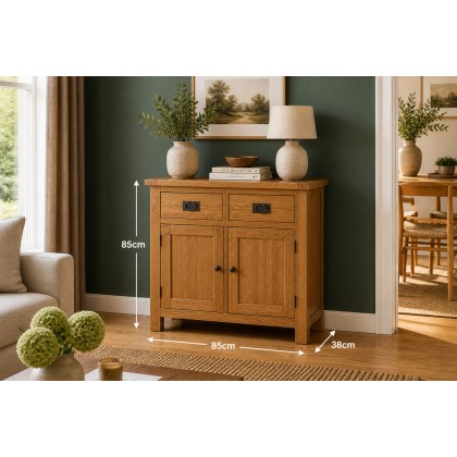 Salisbury Waxed Premium Oak Mini Sideboard
