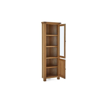 Salisbury Waxed Premium Oak Corner Display Cabinet