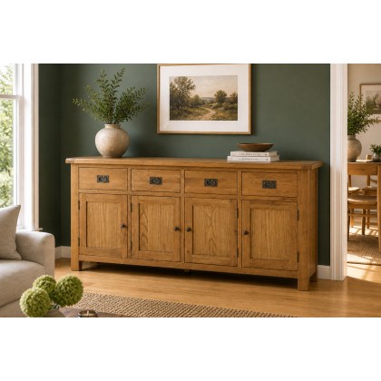 Salisbury Waxed Premium Oak Extra Large Sideboard