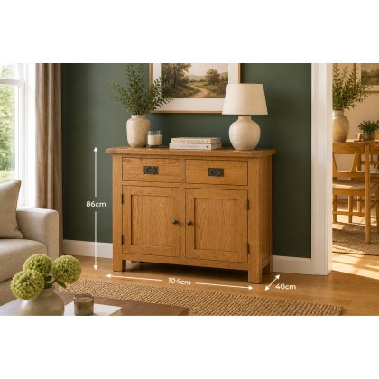 Salisbury Waxed Premium Oak Small Sideboard