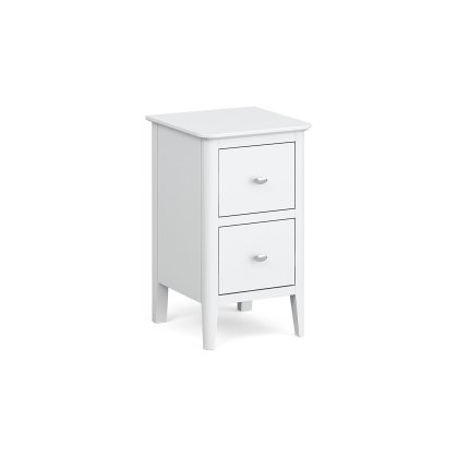 Hampstead Painted White Narrow Bedside Table