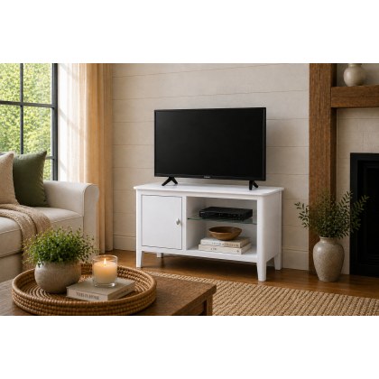 Hampstead Painted White Small Tv Unit