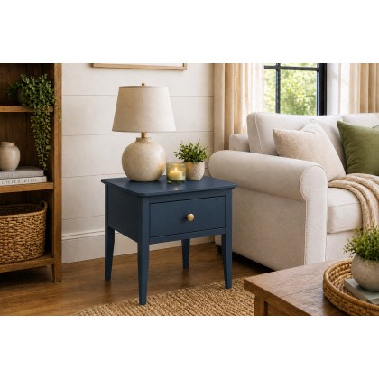 Harrogate Painted Blue Lamp Table Self Assembly